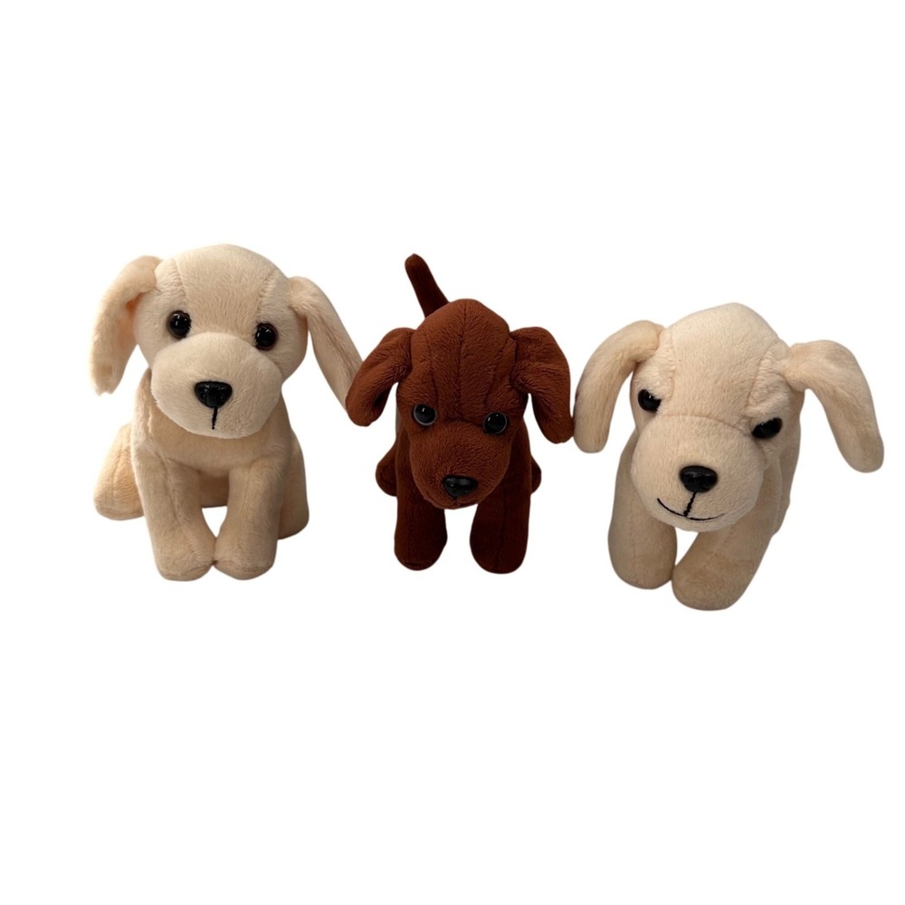 Our Generation Battat Plush Golden Chocolate‎ Labrador Puppy Dog Bundle Set Of 3